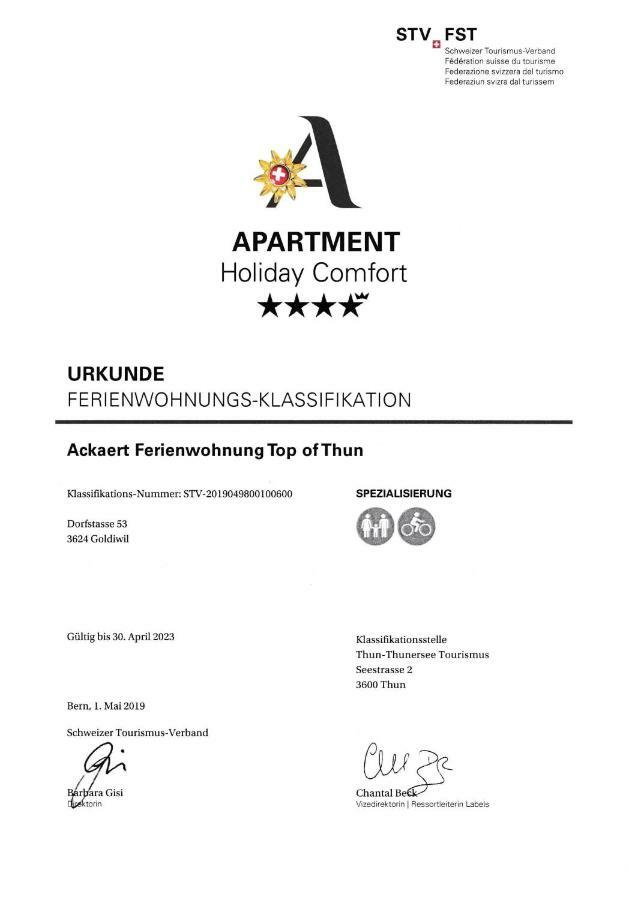 Ackaert Ferienwohnung Top Of Тун Екстер'єр фото